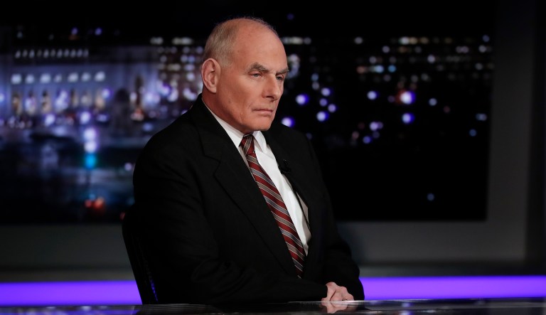 According to a report Monday, President Trump was considering replacing White House chief of staff John Kelly. The White House denied the report Tuesday morning. (AP Photo/Carolyn Kaster)