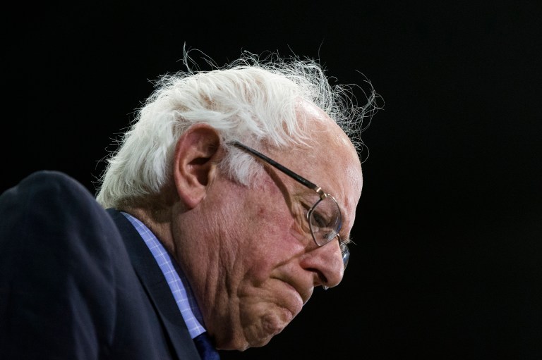 Bernie Sanders lost four out of five Democratic primaries Tuesday evening. (AP Photo/John Minchillo)