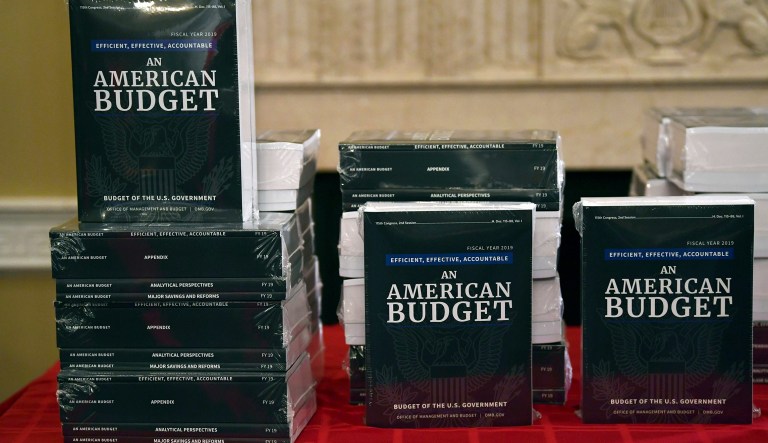 The budget message from President Trump said the budget reflects the administration's 