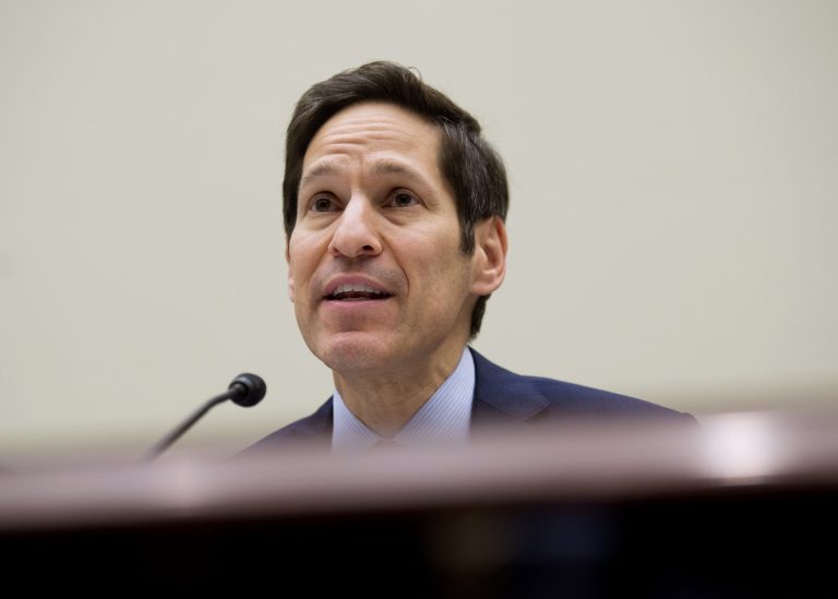 In this Aug. 7, 2014, photo, Centers for Disease Control and Prevention (CDC) Director Dr. Tom Frieden testifies on Capitol Hill in Washington. Ebola is a 