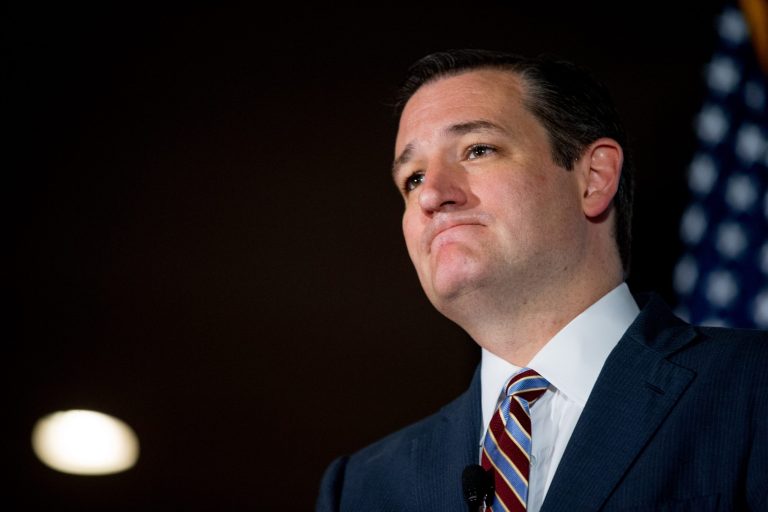 Republican presidential candidate, Sen. Ted Cruz, R-Texas, pauses while speaking during the Road to Majority 2015 convention in Washington, Thursday, June 18, 2015. (AP Photo/Andrew Harnik)