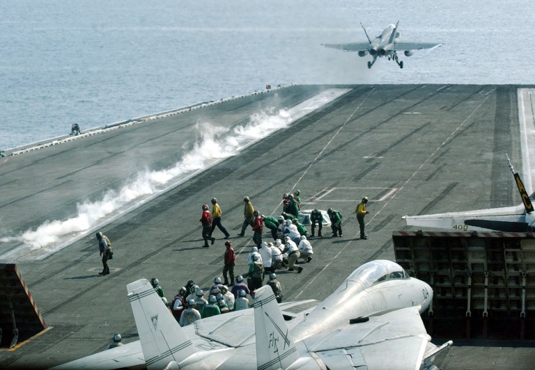 The aircraft carrier USS Truman departed Norfolk, Va., in November and will be in the Gulf for seven months.