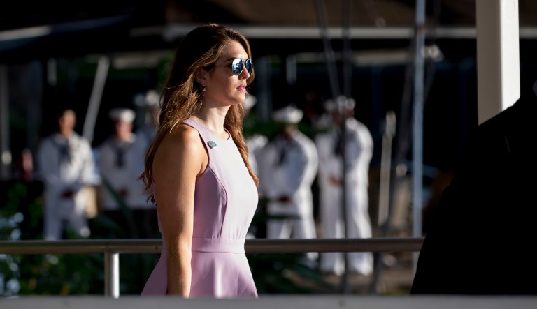 Hope Hicks told lawmakers last week she couldn't access two of her email accounts, according to a report. (AP Photo/Andrew Harnik)