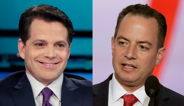 Incoming White House communications director Anthony Scaramucci said Thursday that he's not accusing White House chief of staff Reince Priebus of being a leaker, but said if reporters think he is a leaker, Priebus should maybe explain himself. (AP Photo/Richard Drew)