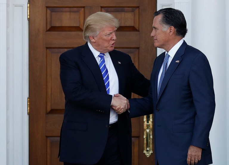 President-elect Trump loyalists have been outspoken about the risks of making Mitt Romney secretary of state. (AP Photo/Carolyn Kaster)