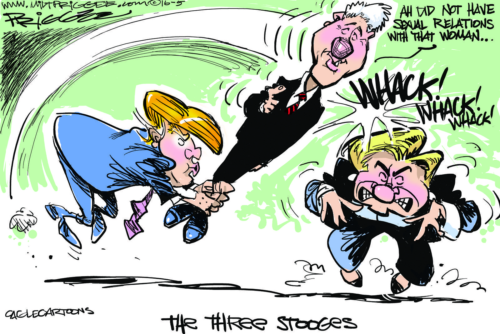 Editorial cartoon: The Three Stooges