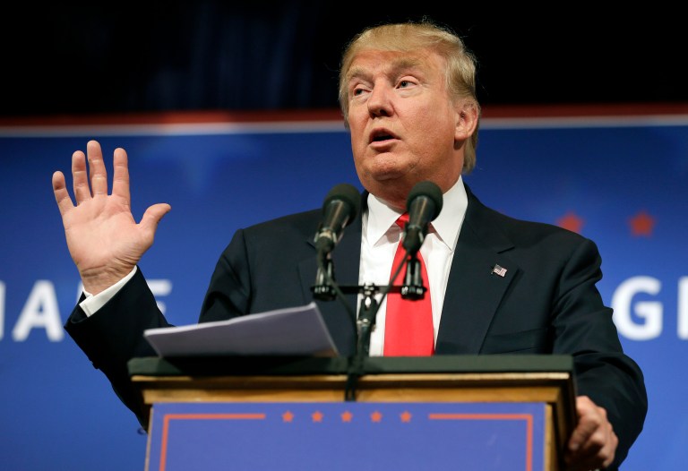 Donald Trump has launched a petition urging the Justice Department to investigate the Clinton Foundation. (AP Photo/Charlie Neibergall, File)