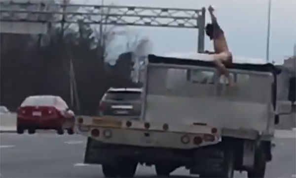 Ben Sasse jokes that a member of the House was caught naked on top of moving truck