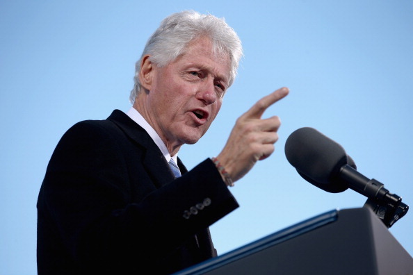 CONCORD, NH - NOVEMBER 04:  Former President Bill Clinton gives a speech before introducing President Barack Obama during a campaign rally in State Capitol Square November 4, 2012 in Concord, New Hampshire. With only two days left until the presidential election, Obama and his opponent, former Massachusetts Gov. Mitt Romney are stumping from one 