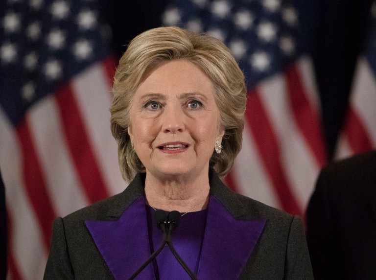 Democratic presidential candidate Hillary Clinton's campaign is seeking volunteers to help with recount efforts in two states that helped President-elect Trump defeat her last month. (AP Photo/Matt Rourke)