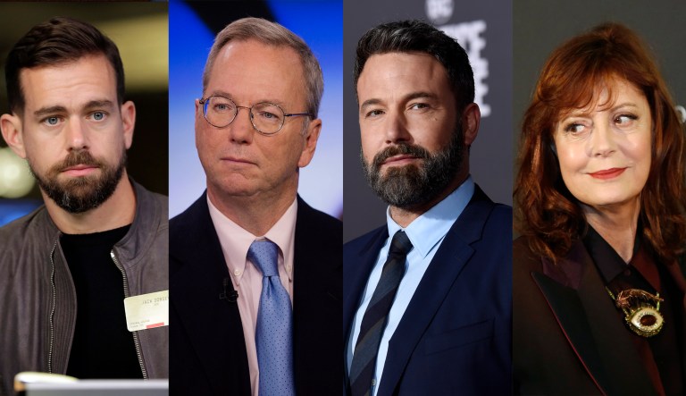 Jack Dorsey, Eric Schmidt, Ben Affleck, Susan Sarandon