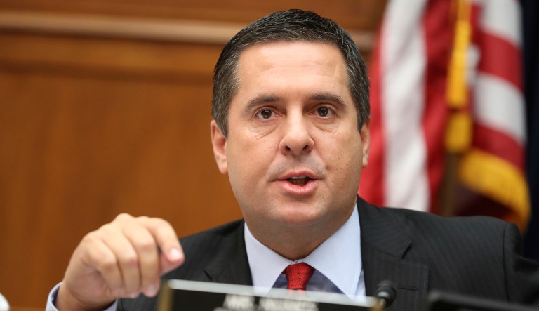 House Intelligence Committee Ranking Member Rep. Devon Nunes, R-Calif., questions Acting Director of National Intelligence Joseph Maguire as he testifies before the House Intelligence Committee on Capitol Hill in Washington, Thursday, Sept. 26, 2019.