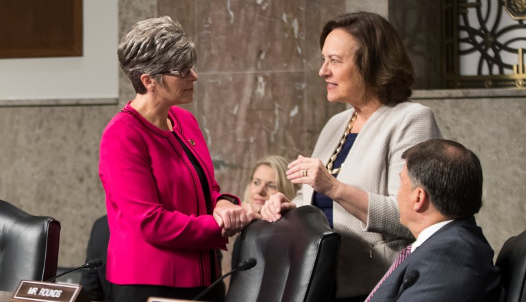 The real risk to Trump's nominee comes from Republicans, namely Sens. Joni Ernst of Iowa and Deb Fischer of Nebraska. (AP Photo/J. Scott Applewhite)