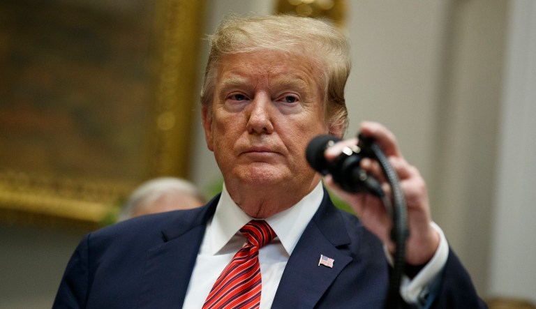 President Donald Trump speaks during a signing ceremony for an executive order in the Roosevelt Room of the White House on March 5, 2019, in Washington.
