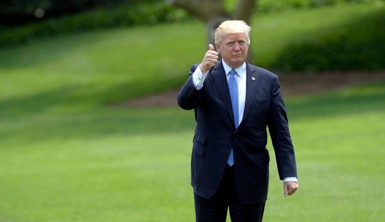 President Trump will a sign a pair of police-related bills Friday, including one that encourages law enforcement agencies to hire veterans. (AP Photo/Susan Walsh)