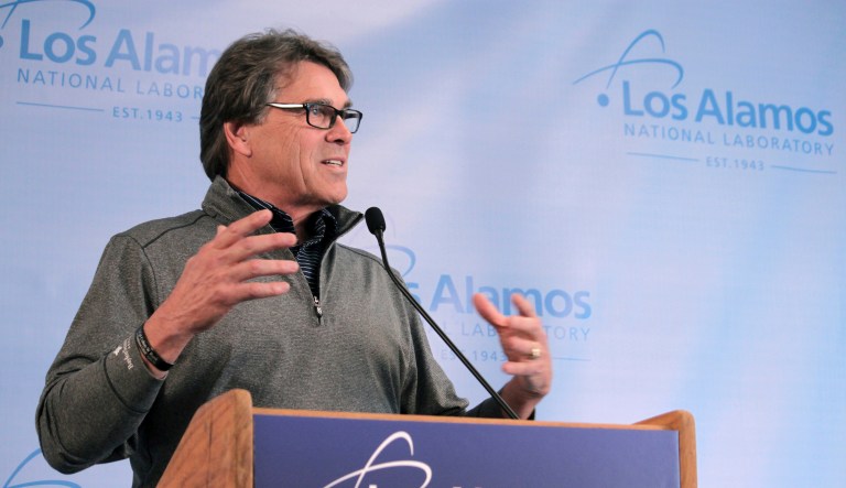 Energy Secretary Rick Perry said that the emergency at the Hanford nuclear weapons facility has subsided, but there is still the need to develop a longer-term risk management plan. (AP Photo/Susan Montoya Bryan)