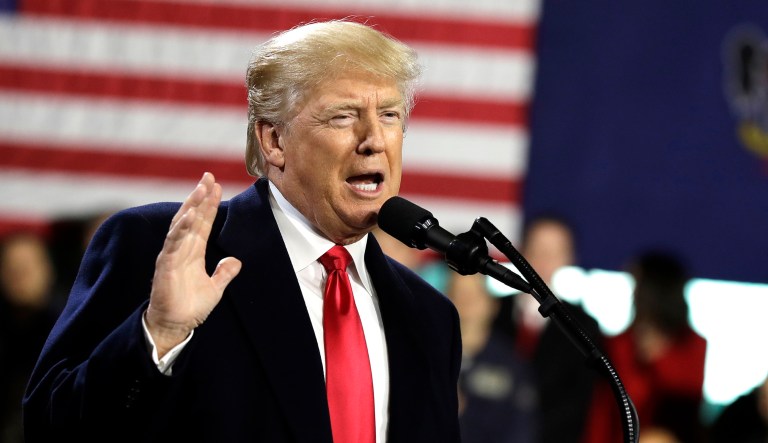 President Trump said deregulation and the GOP tax reform bill create a deadly combination for vulnerable Democrats facing tough re-election challenges in the fall.