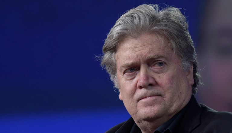 Former White House strategist Stephen Bannon was one of the headliners of the annual Conservative Political Action Conference in Oxon Hill, Md., last year. (AP Photo/Susan Walsh)