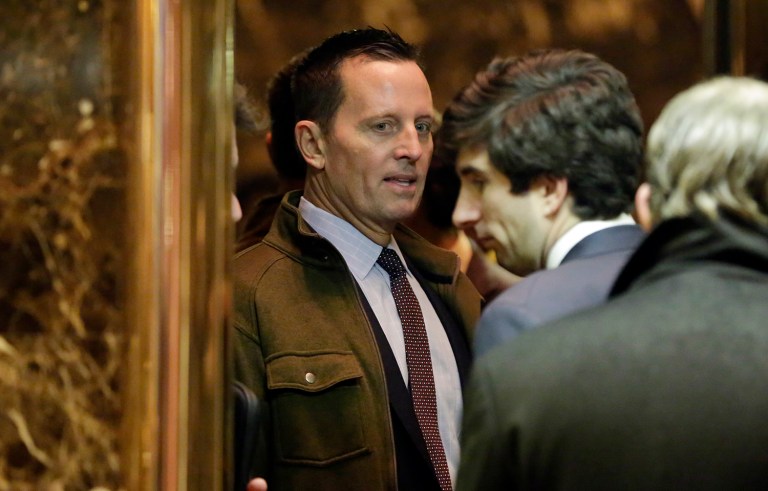 President Trump is set to nominate Richard Grenell, left, to serve as ambassador to NATO, according to multiple reports. (AP Photo/Richard Drew)