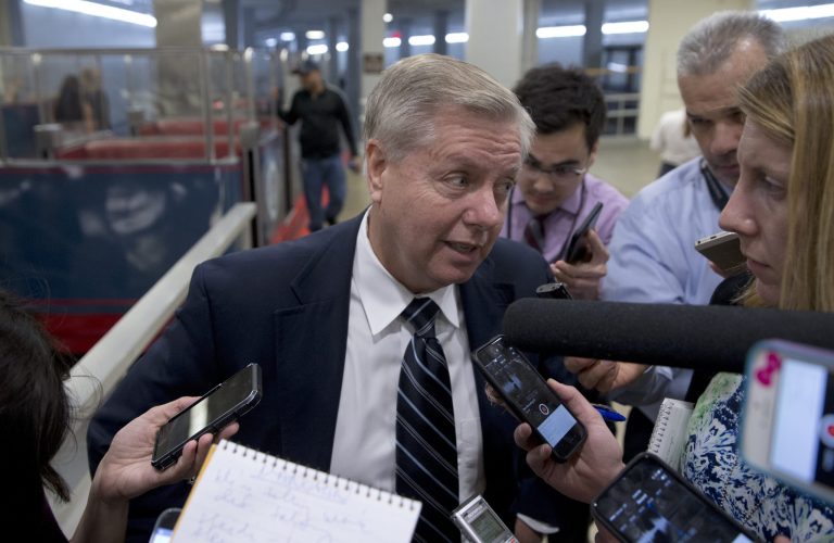 President Trump will meet with Sen. Lindsey Graham, who has consistently criticized his policies. (AP Photo/Alex Brandon)