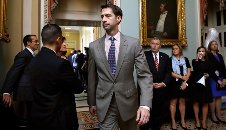 By Sen. Tom Cotton's assessment, 