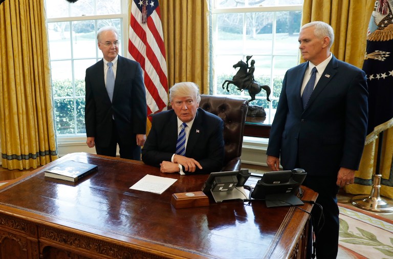 President Trump borrowed a page from his bestselling book on Friday when he agreed to pull the American Health Care Act after failing to reach a deal with conservative and moderate Republicans who opposed the bill. (AP Photo/Pablo Martinez Monsivais)