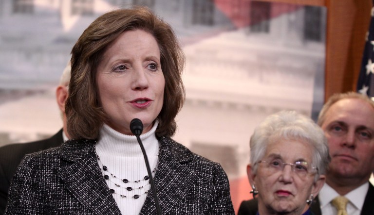 Rep. Vicky Hartzler, R-Mo., is making another attempt this week to curb transgender military service after leading the GOP charge last month as House Armed Services hammered out its annual defense policy bill. (AP Photo/Lauren Victoria Burke)