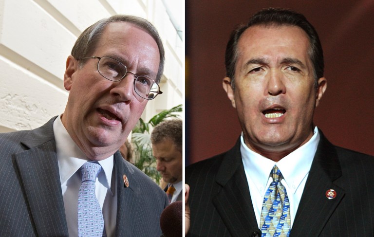 House Judiciary Chairman Bob Goodlatte, with Rep. Trent Franks, R-Ariz., wrote to the Justice Department Monday. (AP Photos)