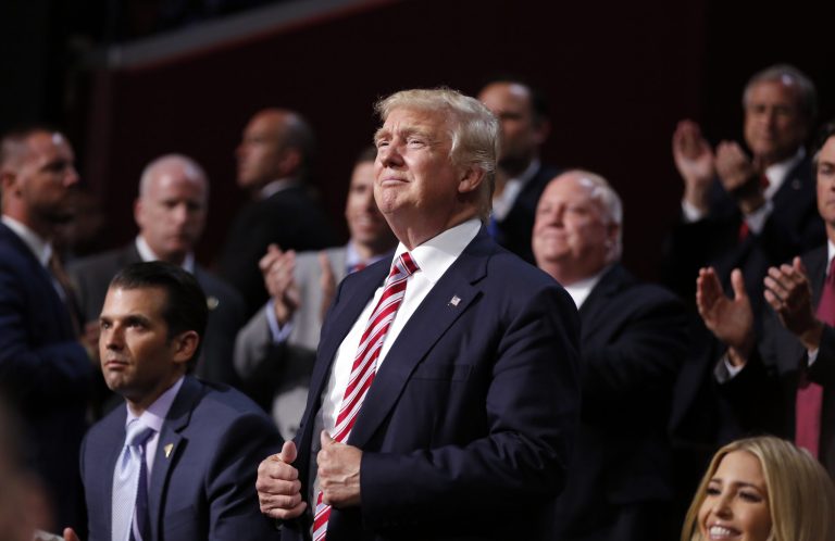 Clinton operatives wasted no time responding to a leaked copy of Donald Trump's acceptance speech. (AP Photo/Matt Rourke)