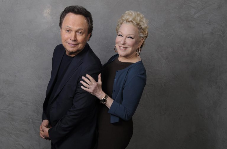   In this Saturday, Dec. 15, 2012 photo, Billy Crystal, left, and Bette Midler, cast members in the film 