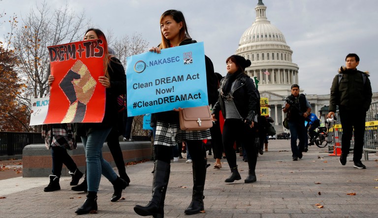 A new poll by the Trump-aligned group America First notes that 59 percent of respondents said they would not be supportive of blocking a short-term measure to fund the government over legal status for so-called 