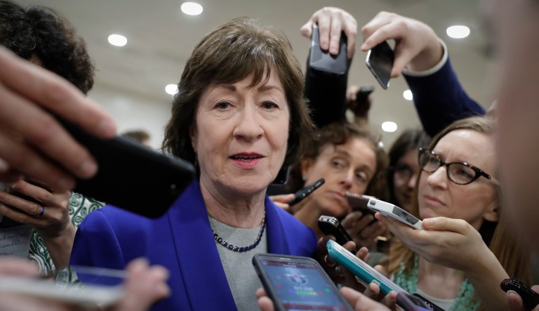 Sen. Susan Collins, R-Maine, said Tuesday that she plans to vote against the Senate healthcare bill unless it is 