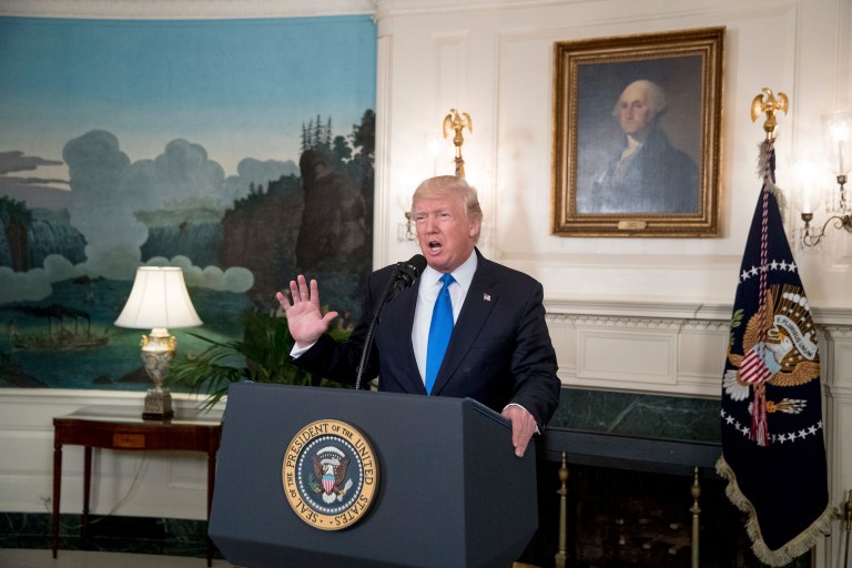 Now that brutal rhetoric has become real violence, it seems Trump's subtly easing up on the press corps. (AP Photo/Andrew Harnik)