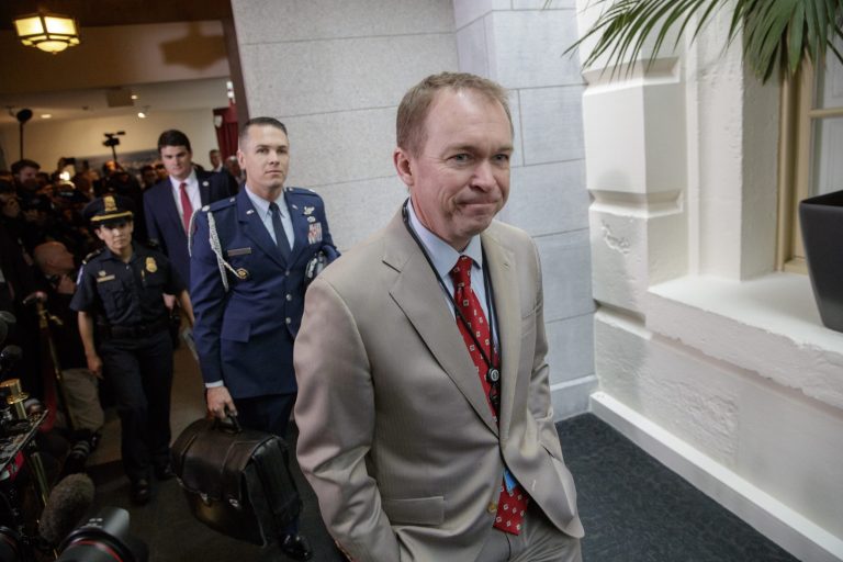 Office of Management and Budget Director Mick Mulvaney said the Trump administration will seek input from lawmakers on both sides of the aisle on how best to restructure and shrink the government workforce. (AP Photo/J. Scott Applewhite)