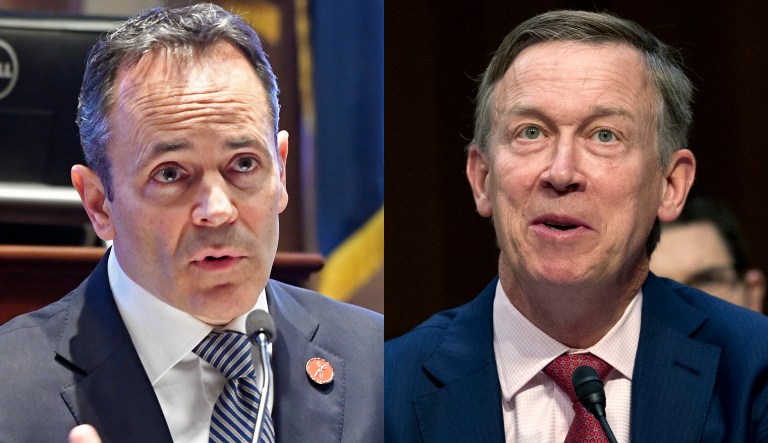Kentucky's Republican Gov. Matt Bevin and Colorado Gov. John Hickenlooper, a Democrat, will be joined by executives from Uber, Home Depot, Koch Industries, Brown-Forman Corporation, John Hopkins Health System and others for the talk. ( AP Photo/Jose Luis Magana)