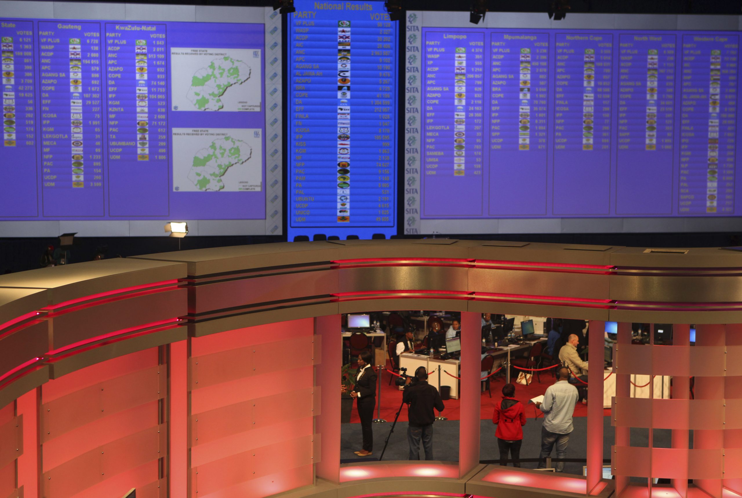 South Africa ruling party leads in election tally