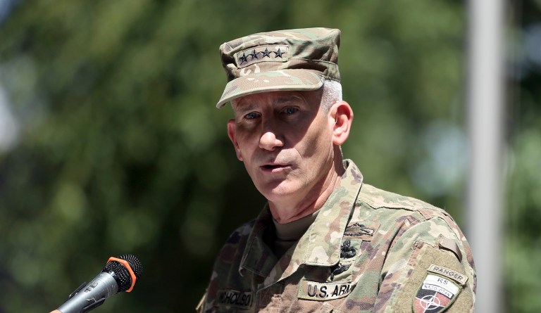 Trump repeatedly suggested Gen. John Nicholson should be replaced. (AP Photos/Massoud Hossaini)