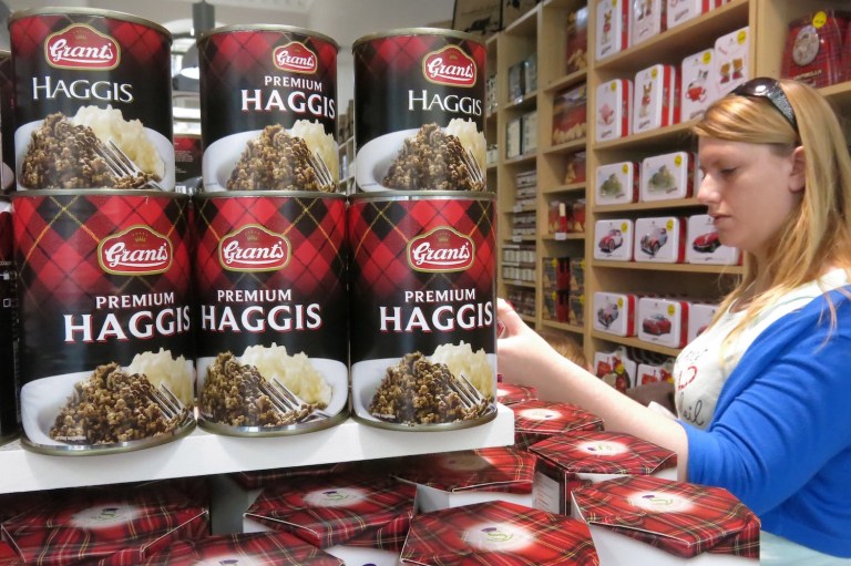 Since 1971, the U.S. has had a ban on importing the Scottish cuisine made of sheep heart, liver and lungs. (AP Photo/ Jill Lawless)