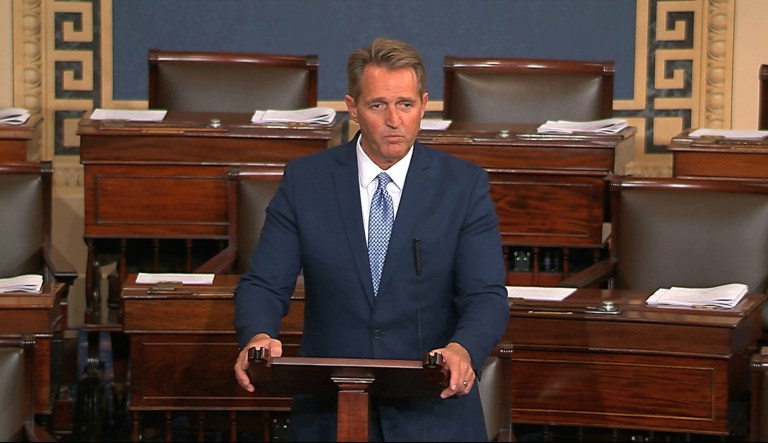 Flake would have been a perfect fit as a Senator from Utah. (Senate TV via AP)