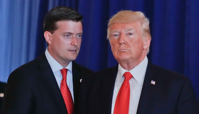 Robert Porter, White House staff secretary, is reported to be dating White House communications chief Hope Hicks, something Porter's ex-wives say puts her in danger. (AP Photo/Pablo Martinez Monsivais)