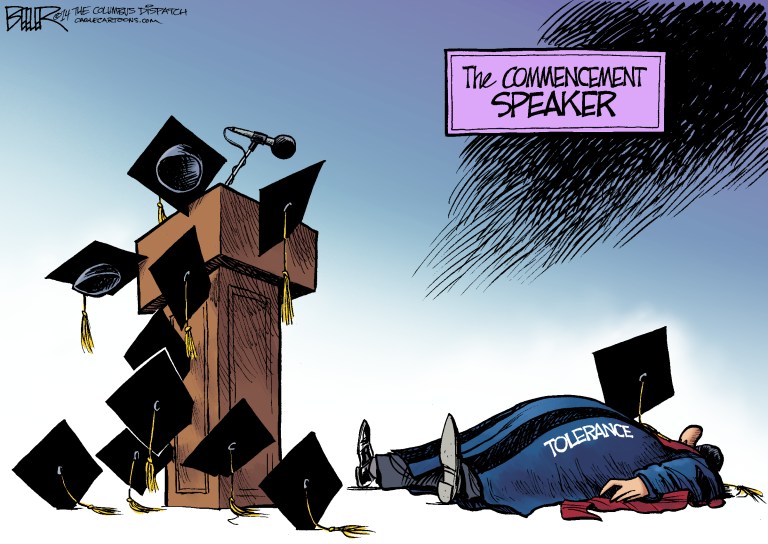 Editorial cartoon: Commencement speaker