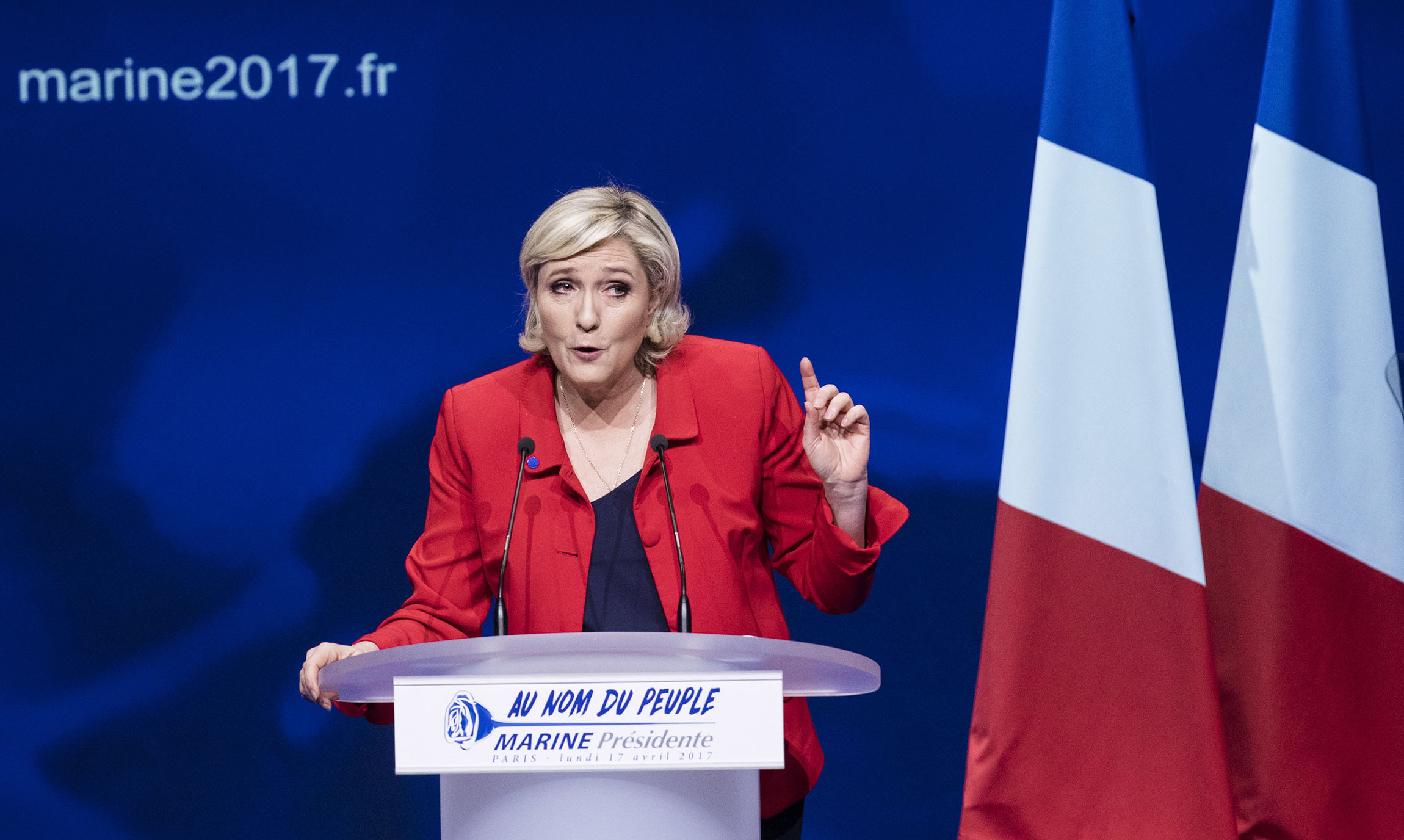 France’s Trump, Marine Le Pen, faces tough second-round contest