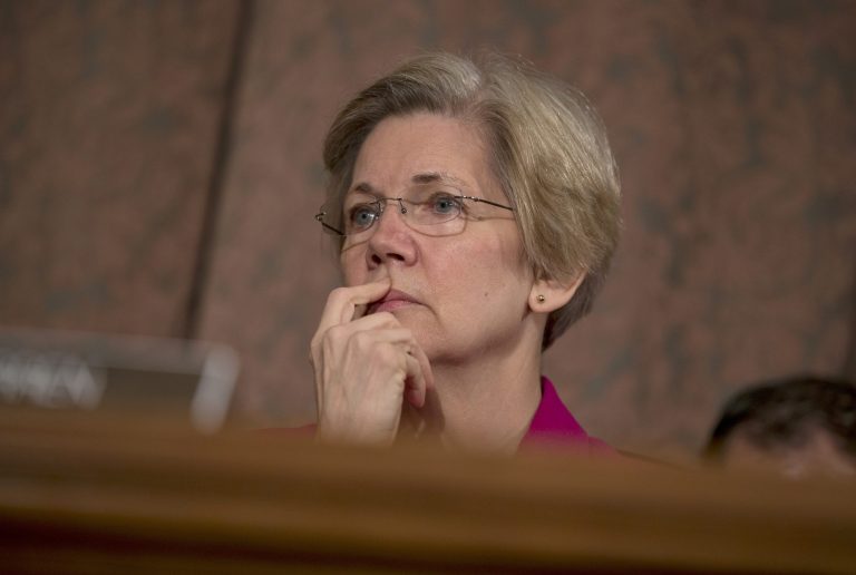 Sen. Elizabeth Warren, D-Mass., warned that the problem of too-big-to-fail banks has gotten worse in the years after the financial crisis and criticized Obama administration officials for not acting sooner to address the problem. (AP/Evan Vucci)