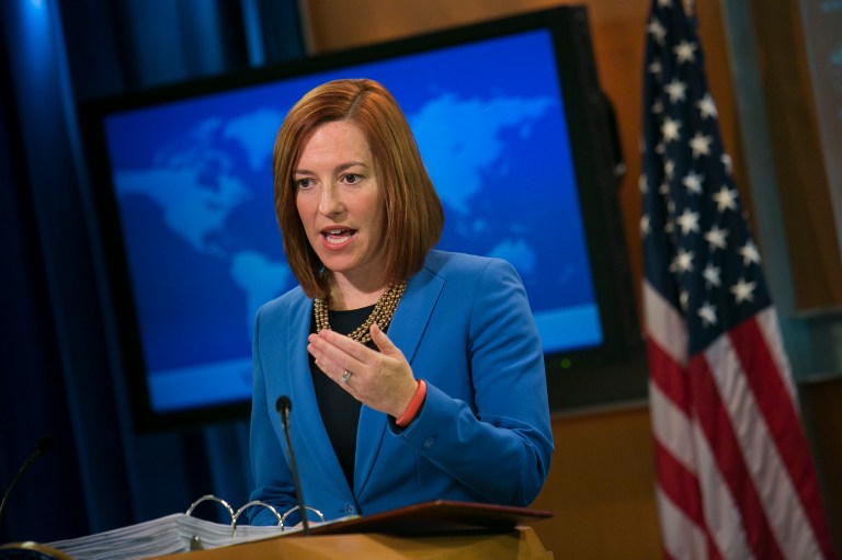 A video of a 2013 press briefing was missing several minutes of an exchange between Fox News reporter James Rosen, and former State Department spokeswoman Jen Psaki. (Graeme Jennings/Examiner)