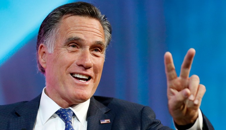 Former Republican presidential candidate Mitt Romney has not formally launched a campaign to replace outgoing Sen. Orrin Hatch, R-Utah, but he has hinted an announcement is forthcoming. (AP Photo/Rick Bowmer)