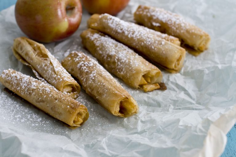   This image taken on June 5, 2012 shows apple phyllo cigars in Concord, N.H. (AP Photo/Matthew Mead)  