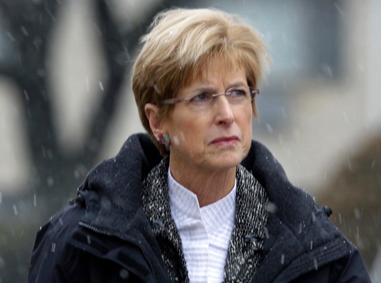 Former New Jersey Gov. Christie Whitman has said she would back Hillary Clinton over Donald Trump in the general election, but that she hopes it doesn't come to that. (AP Photo/Mel Evans, File)