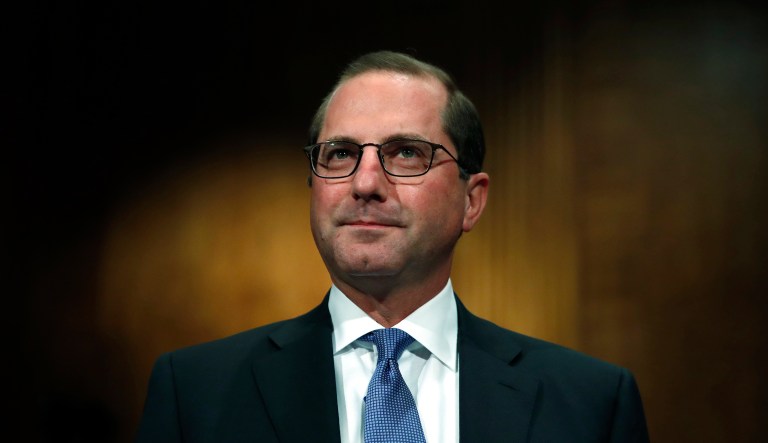 On Wednesday, the Senate Finance Committee voted to advance Alex Azar, Trump's nominee to head the Department of Health and Human Services, to the Senate floor. (AP Photo/Carolyn Kaster)