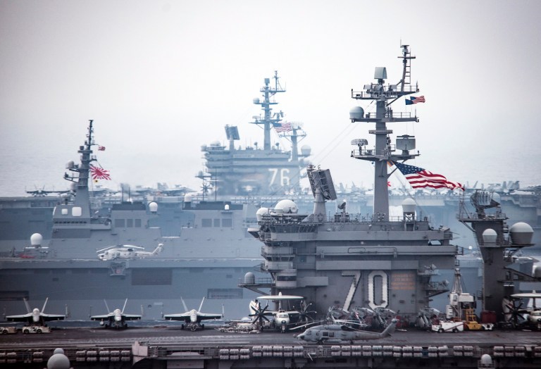 The standoff with North Korea is escalating, but each side has different rationales for accepting that escalation. (Spc. 2nd Class Z.A. Landers/U.S. Navy via AP)