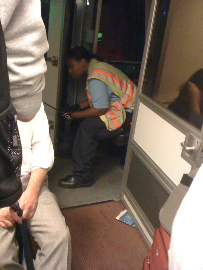 Conductor of the Red Line train that was stuck near Tenleytown. (Courtesy of Christopher Burger)
